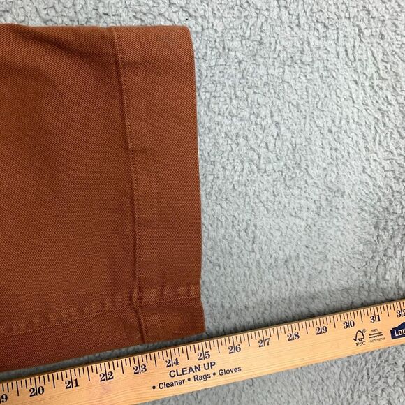 NWT Quince Crop Pants Women's 32 Rust‎ Organic Cotton Stretch Wide-Leg High Rise - Picture 14 of 16